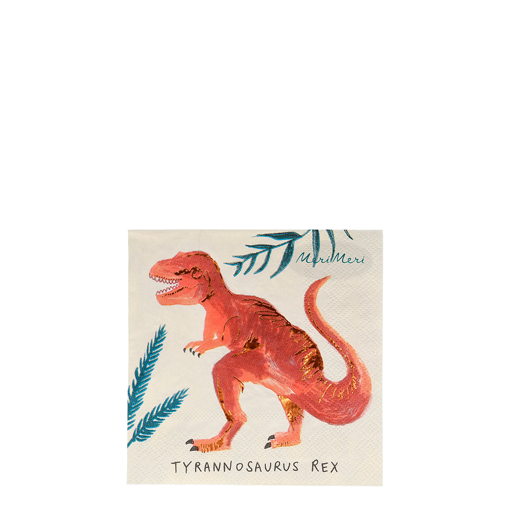 Set de 16 Servilletas Reino de los Dinosaurios Pequeñas MERI MERI- Depto51