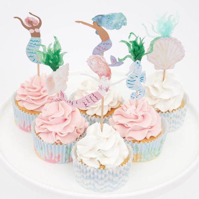 Kit para Cupcakes Sirenas Nadando MERI MERI- Depto51