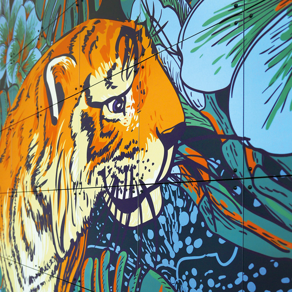 Mural Doble Cara Tiger jungle & Toucan family IXXI- Depto51