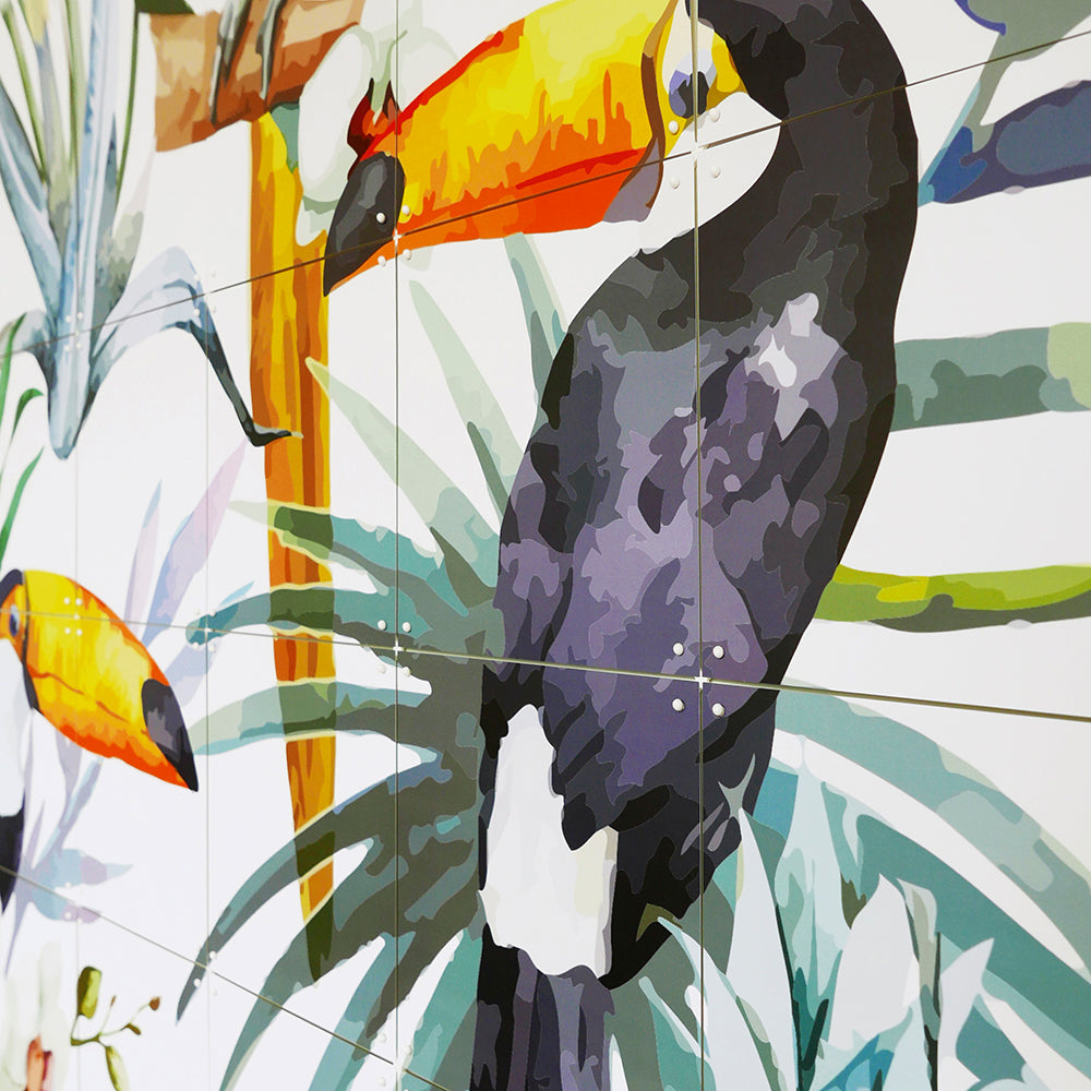 Mural Doble Cara Tiger jungle & Toucan family IXXI- Depto51