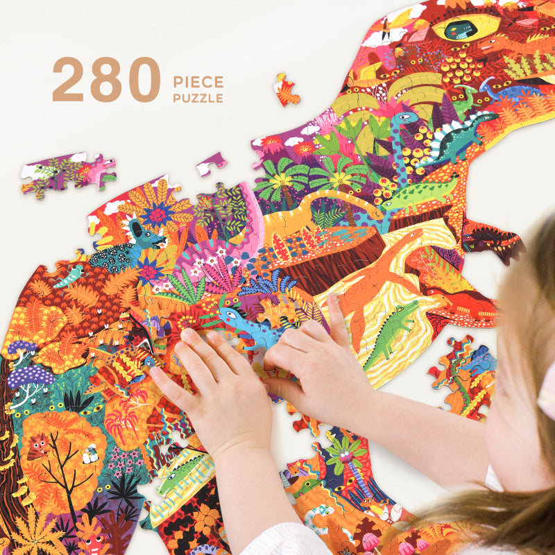 Puzzle 280 Piezas con Forma Dinosaurios MIDEER- Depto51