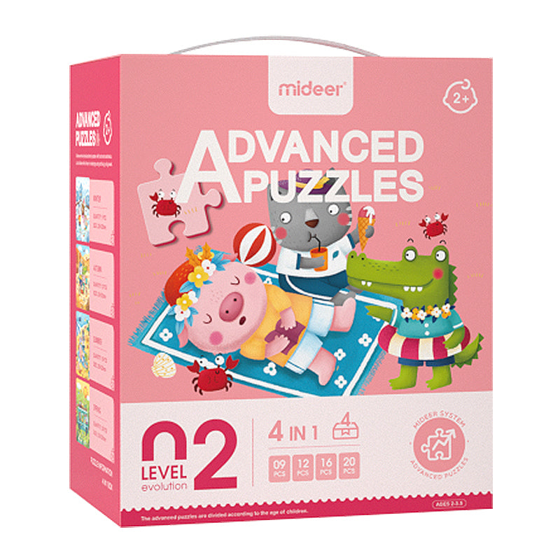 Set de 4 Puzzles Advanced Nivel 2 Cuatro Estaciones MIDEER- Depto51