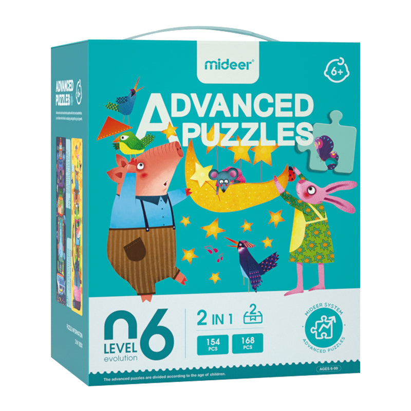 Set de 2 Puzzles Advanced Nivel 6 Imaginación MIDEER- Depto51