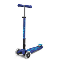 Scooter Maxi Deluxe Plegable Led Azul Marino
