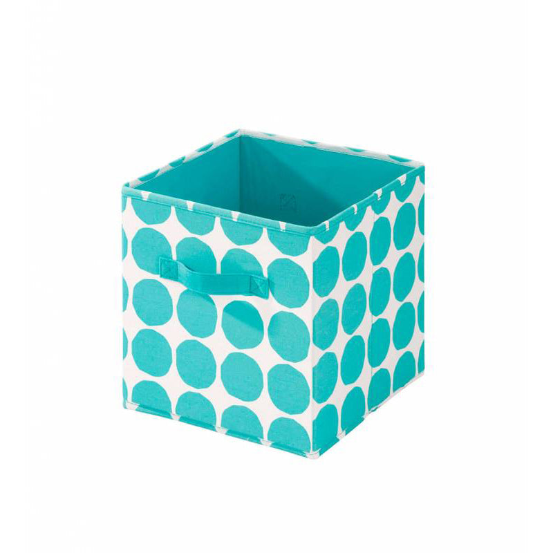 Canasto Organizador Cube Dot Turquesa S INTERDESIGN- Depto51