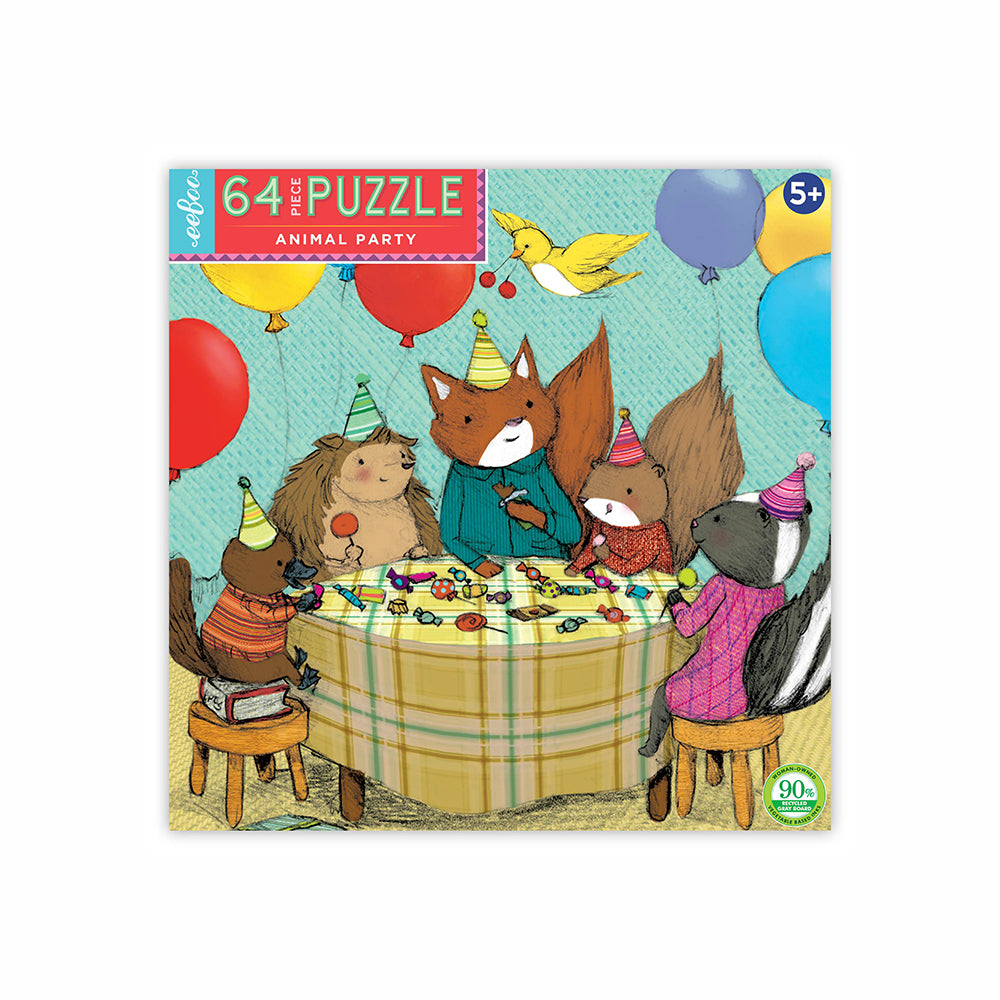 Puzzle 64 Piezas Cumpleaños de Animales EEBOO- Depto51