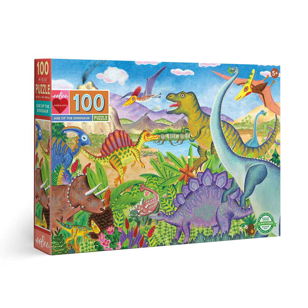 Puzzle 100 piezas Dinosaurios EEBOO- Depto51