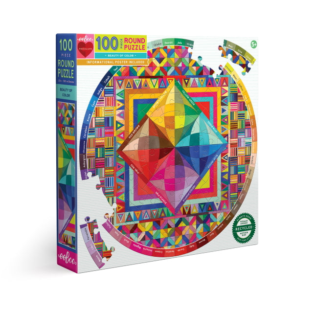 Puzzle 100 piezas Redondo Belleza del Color EEBOO- Depto51