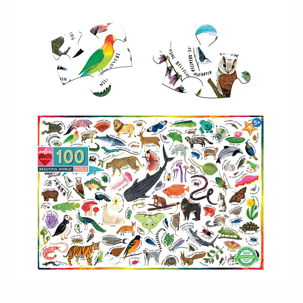 Puzzle 100 Piezas Animales EEBOO- Depto51