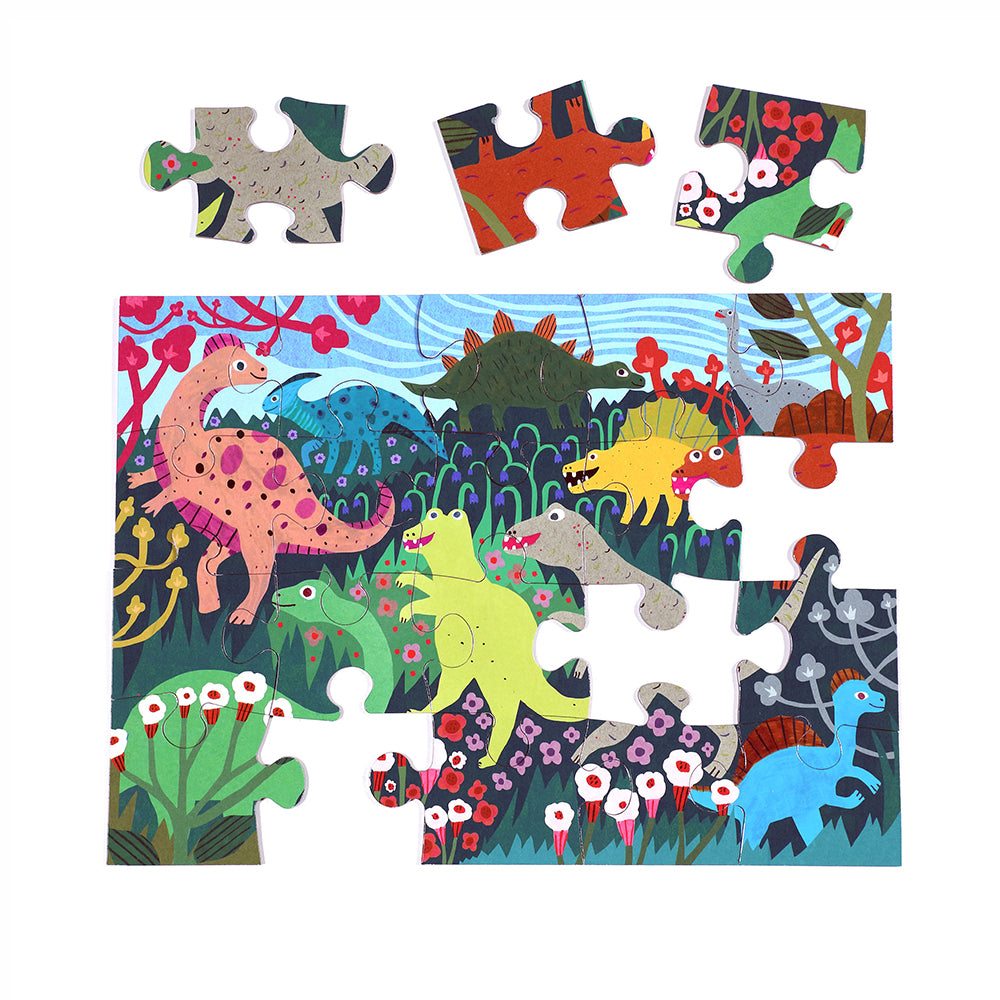 Puzzle 20 piezas Pradera de Dinosaurios EEBOO- Depto51