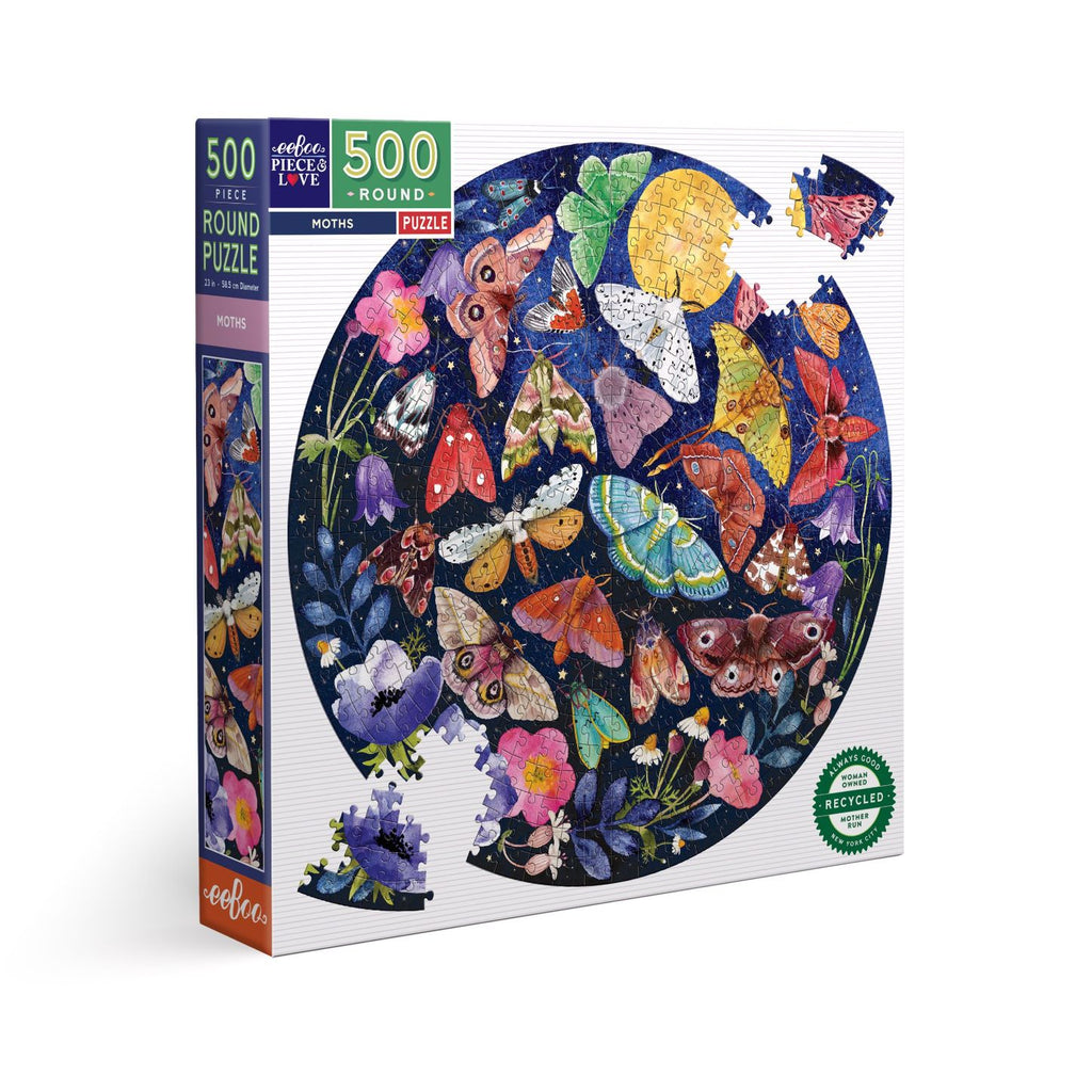 Puzzle redondo 500 piezas Mariposas Nocturnas EEBOO- Depto51