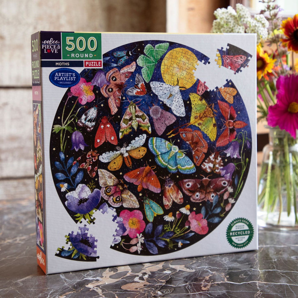 Puzzle redondo 500 piezas Mariposas Nocturnas EEBOO- Depto51