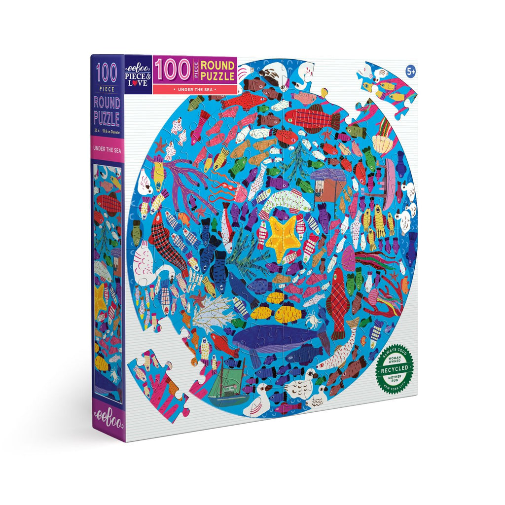 Puzzle 100 Piezas Redondo Bajo el Mar EEBOO- Depto51