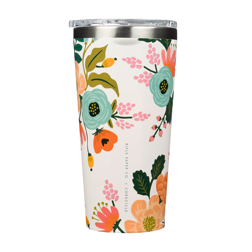 Vaso Témico Tumbler 475 ml Rifle Paper Gloss Cream Lively Floral CORKCICLE- Depto51