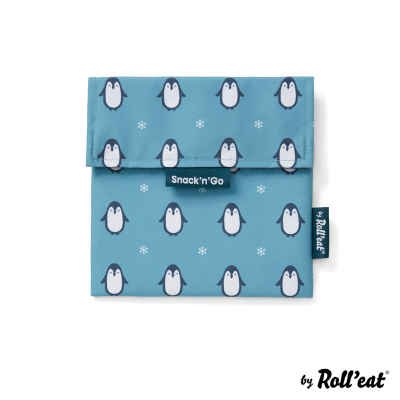Bolsa Reutilizable Snack'n'go Animals Penguin ROLL EAT- Depto51