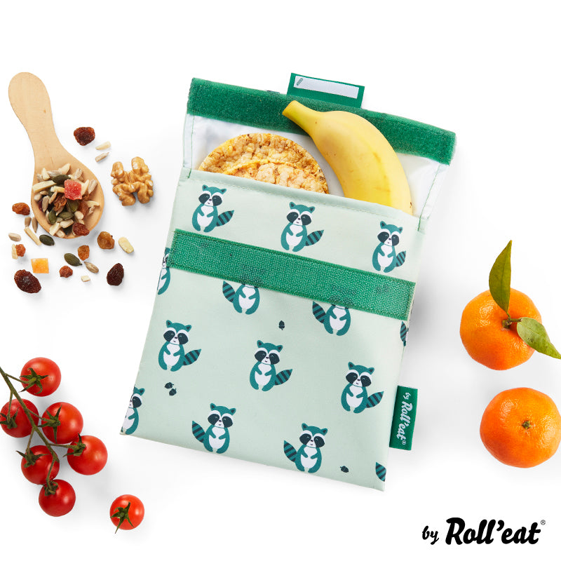 Bolsa Reutilizable Snack'n'go Animals Raccoon ROLL EAT- Depto51