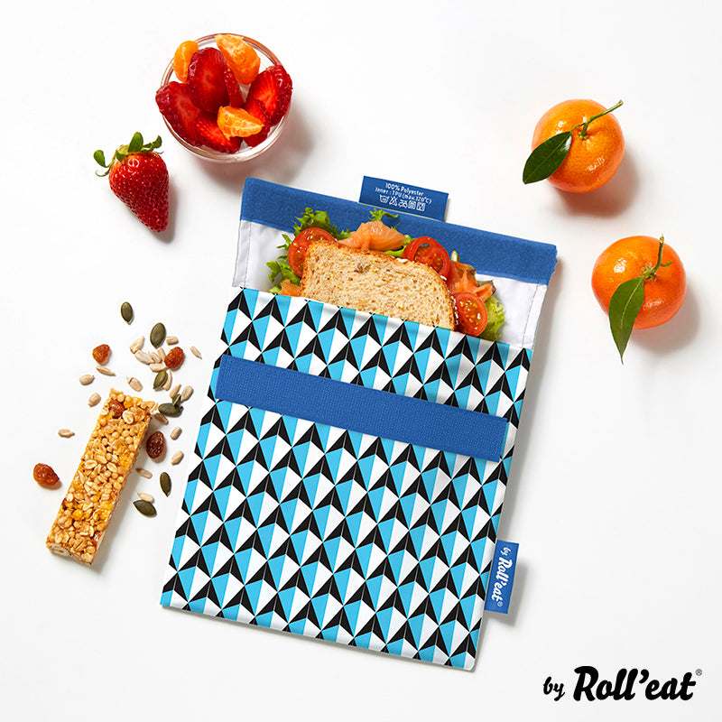 Bolsa Reutilizable Snack'n'go Tiles Blue ROLL EAT- Depto51