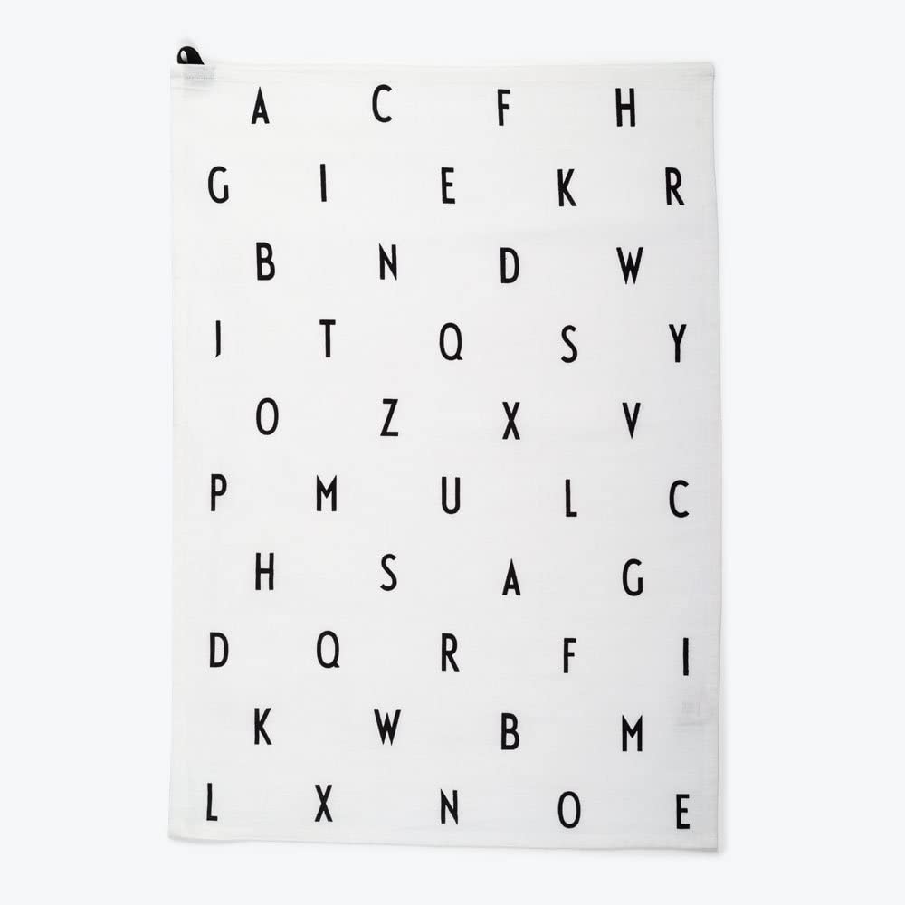 Paño de Cocina ABC Arne Jacobsen Blanco DESIGN LETTERS- Depto51
