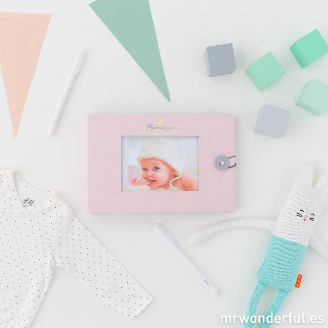 Álbum de fotos para bebé rosa - Momentazos de la estrella MR.WONDERFUL- Depto51