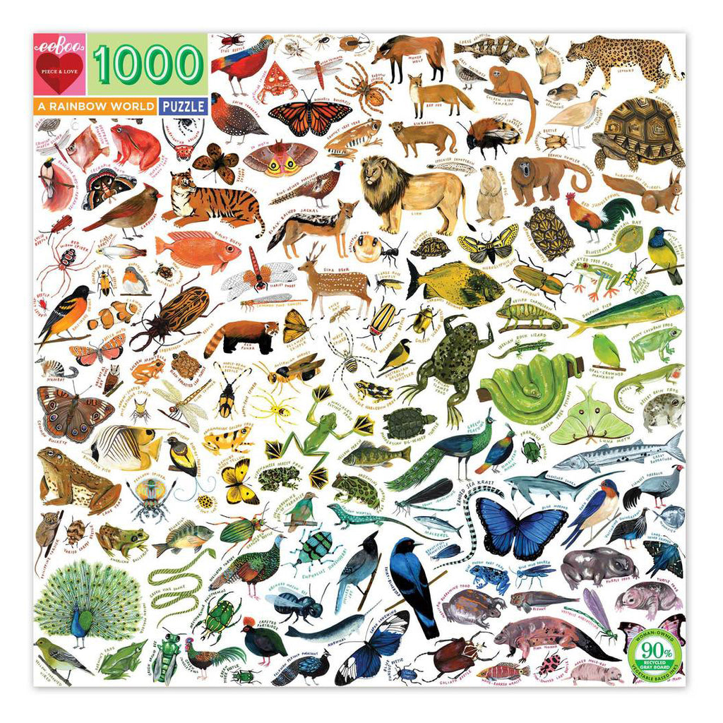 Puzzle 1000 piezas Mundo Natural Arcoiris EEBOO- Depto51