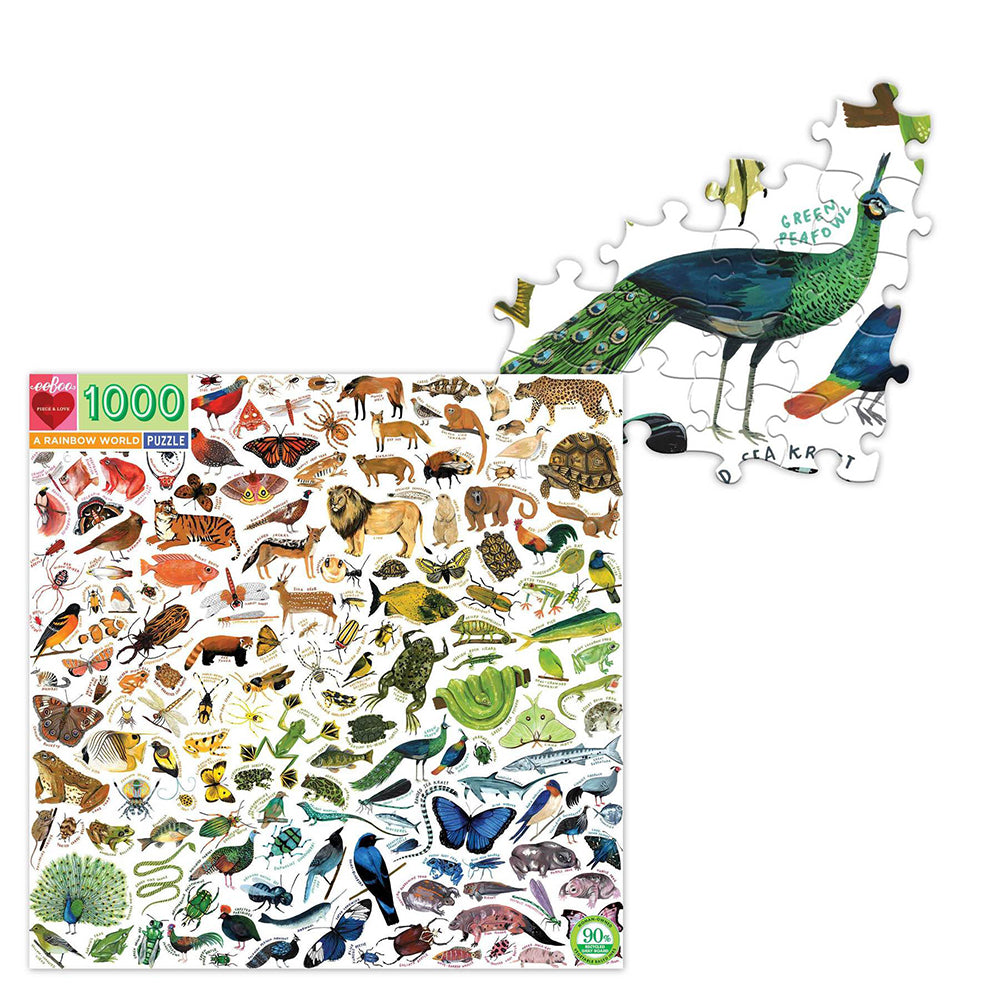Puzzle 1000 piezas Mundo Natural Arcoiris EEBOO- Depto51