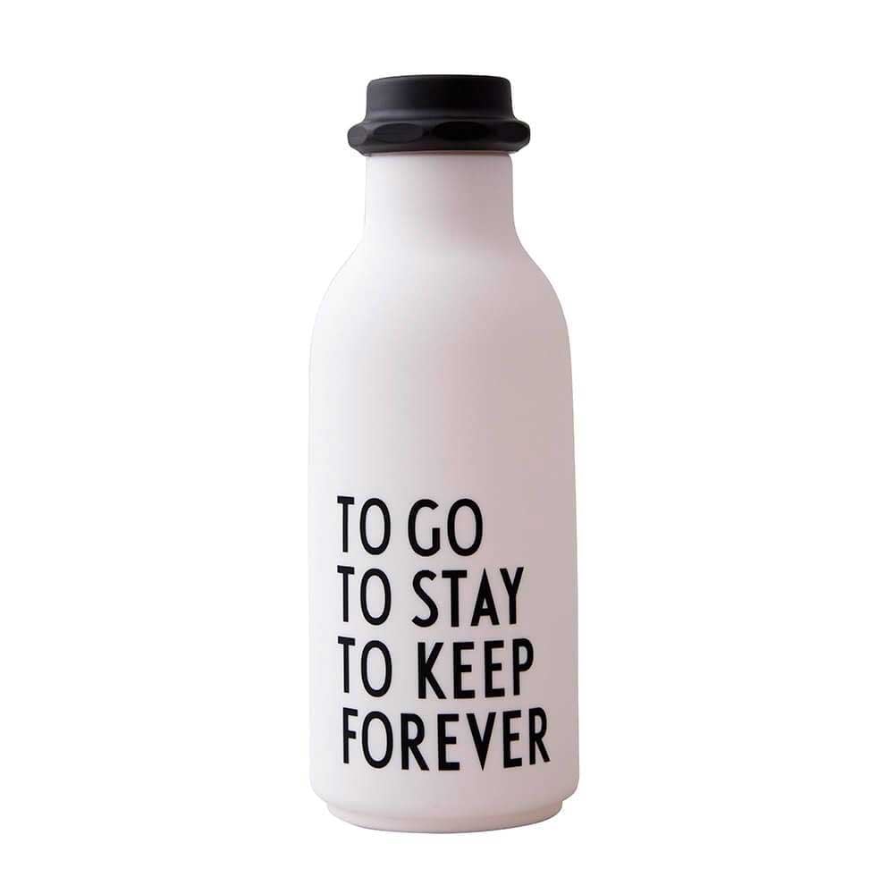 Botella de Agua To go to Stay Blanco DESIGN LETTERS- Depto51
