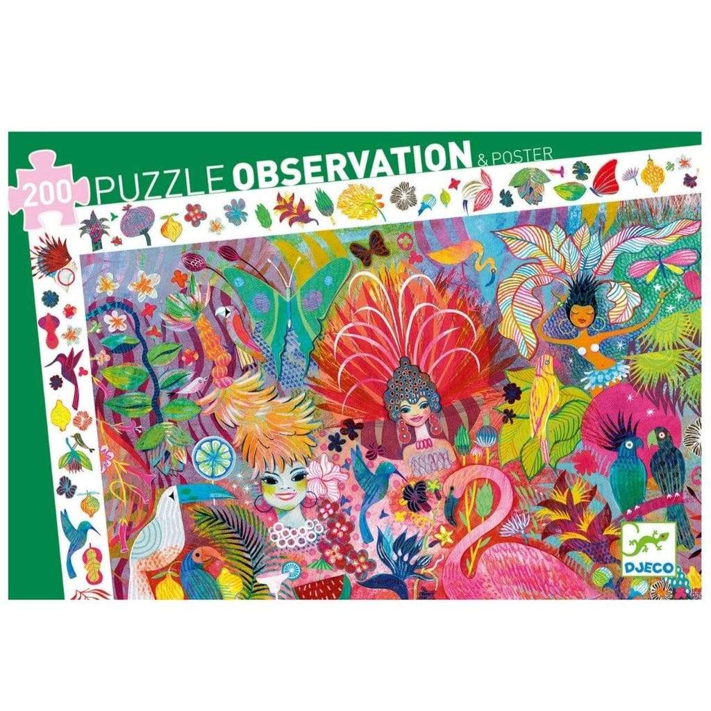 Puzzle Observación Carnaval de Río 200 Piezas DJECO- Depto51