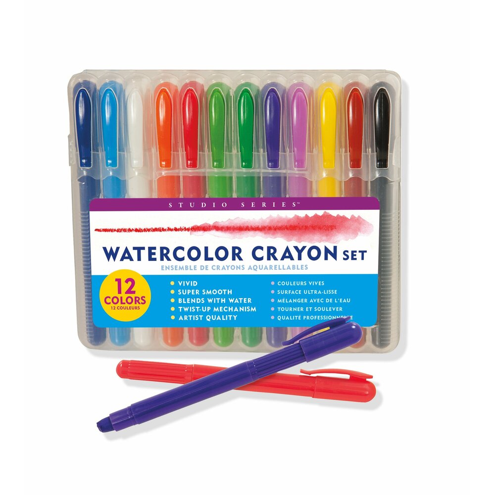 Caja de Lápices Crayones Acuarela 12 Colores LA PAPELARIA - PETER PAUPER PRESS- Depto51