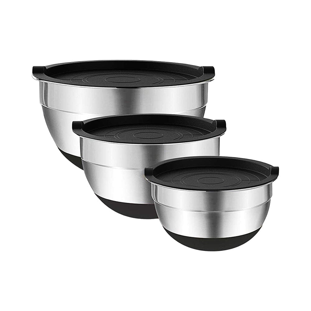 Set de 3 Bowls con Tapa Acero Inoxidable Antideslizante Simplit SIMPLIT- Depto51